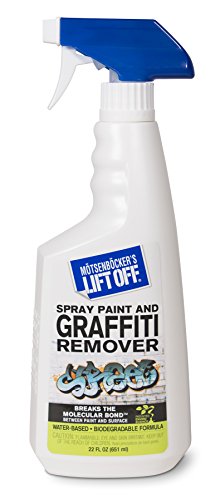 Motsenbocker's Lift Off 41101 22-Ounce Premium Spray Paint and Graffiti Remover Funciona en múltiples tipos de superficies Concreto, vehículos, ladrillo, fibra de vidrio y más a base de agua, blanco