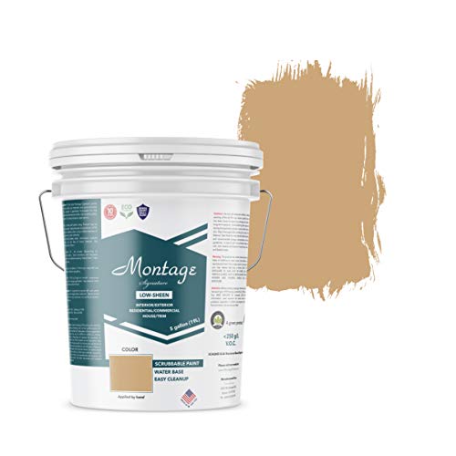 Montage Signature Interior/Exterior Eco-Friendly Paint, Mustard Seed, Low Sheen, 5 Gallon