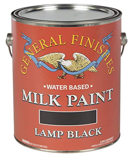 General Finishes Pintura de leche a base de agua, 1 galón, negro lámpara