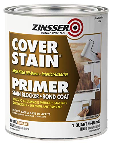 Rust-Oleum 3554 Zinsser High Hide Cover Stain Primer and Sealer, White 32 Fl Oz (Pack of 1)